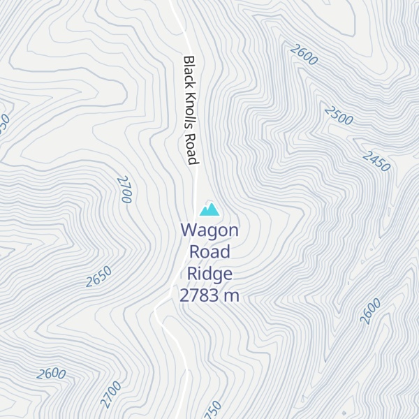 Map of Wagon Road Ridge