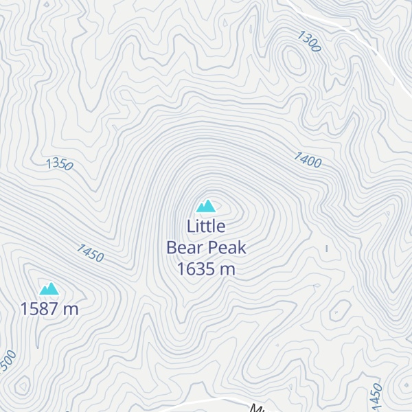 Map of Little Bear Peak