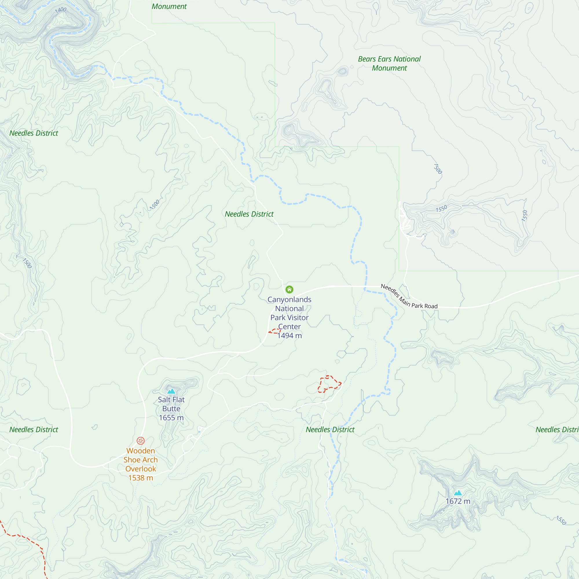Canyonlands National Park Visitor Center map