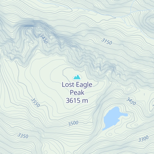 Map of Lost Eagle Peak