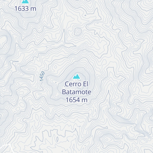 Map of Cerro El Batamote