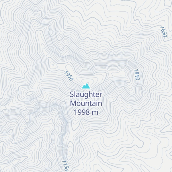 Map of Slaughter Mountain