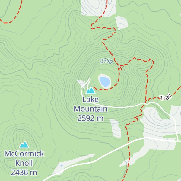 Map of Lake Mountain