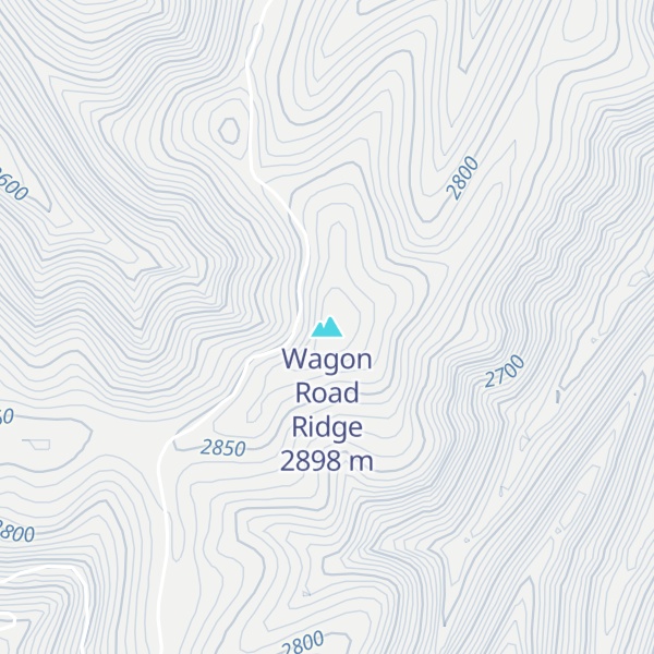 Map of Wagon Road Ridge
