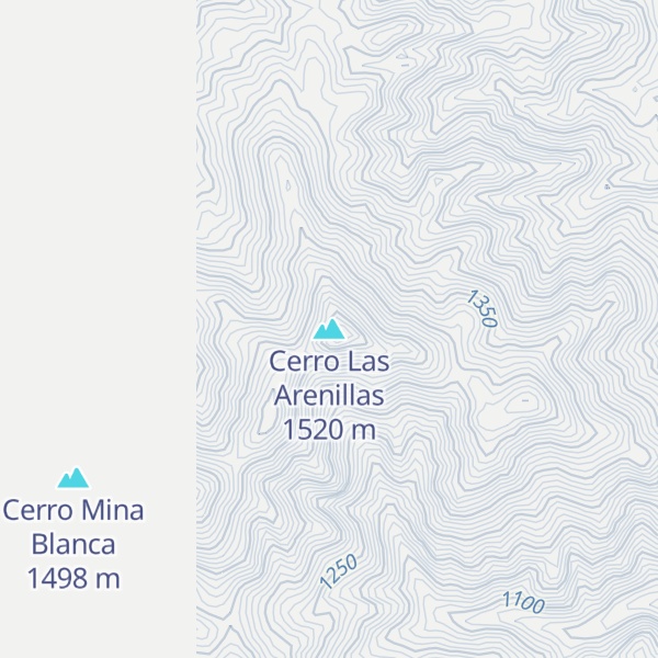 Map of Cerro Las Arenillas