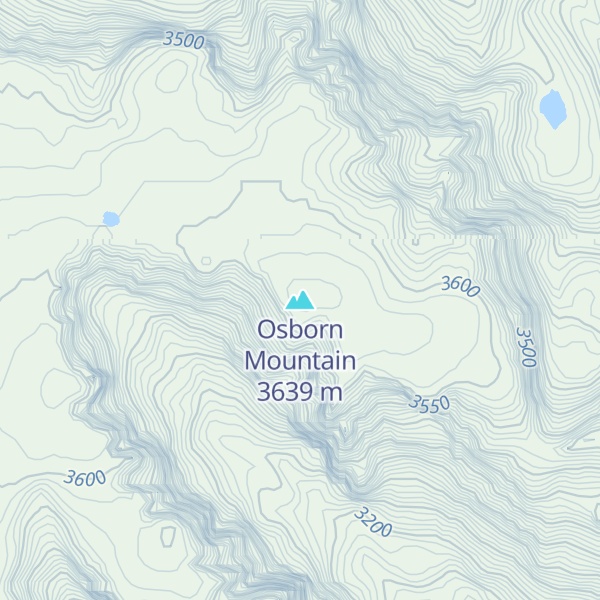 Map of Osborn Mountain