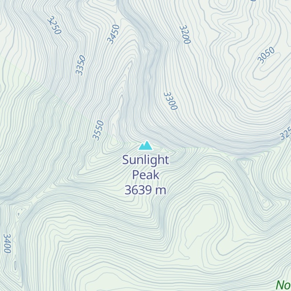 Map of Sunlight Peak