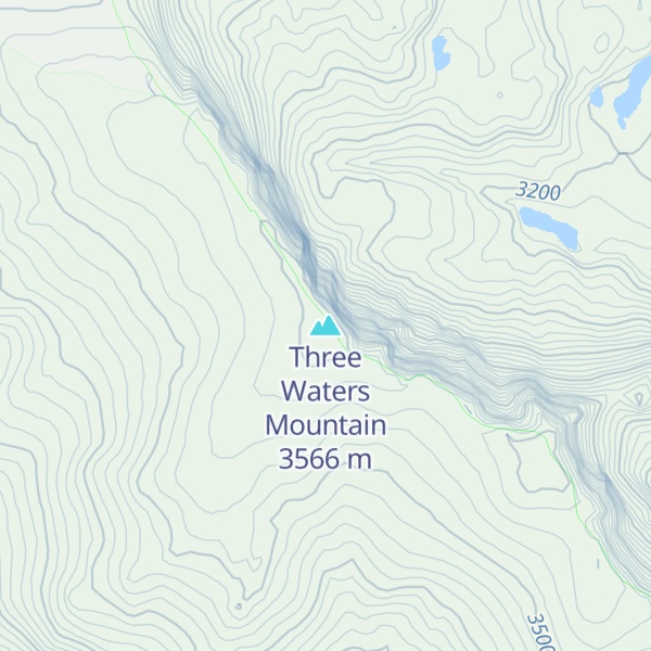 Map of Three Waters Mountain