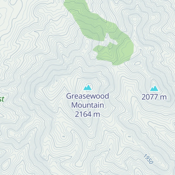 Map of Greasewood Mountain