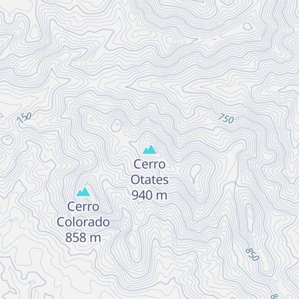 Map of Cerro Otates