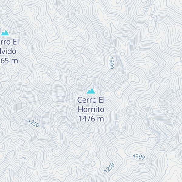 Map of Cerro El Hornito