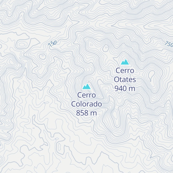 Map of Cerro Colorado
