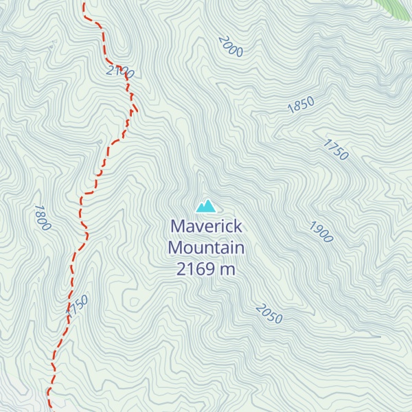 Map of Maverick Mountain