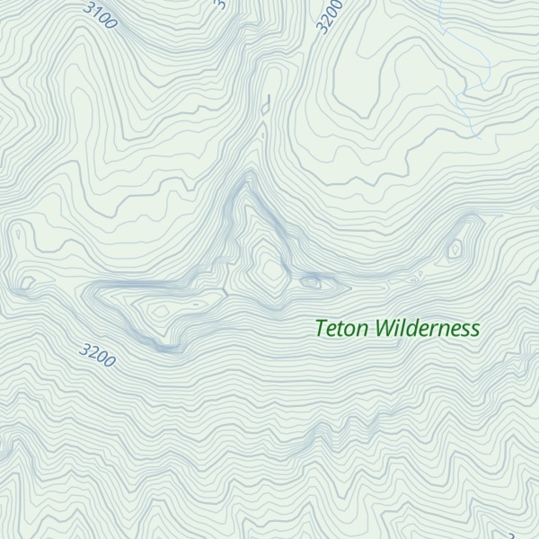 Map of Thorofare Buttes