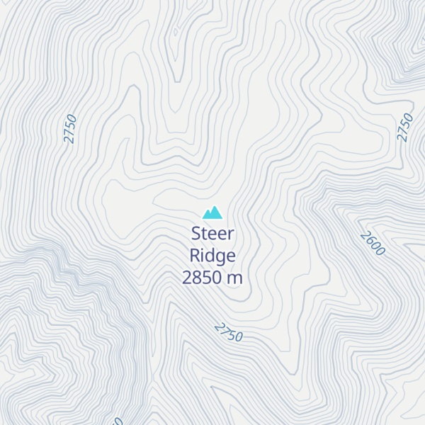 Map of Steer Ridge