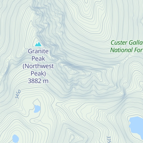 Map of Granite Peak