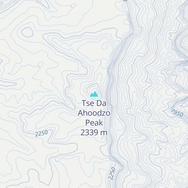 Map of Tse Da Ahoodzo Peak