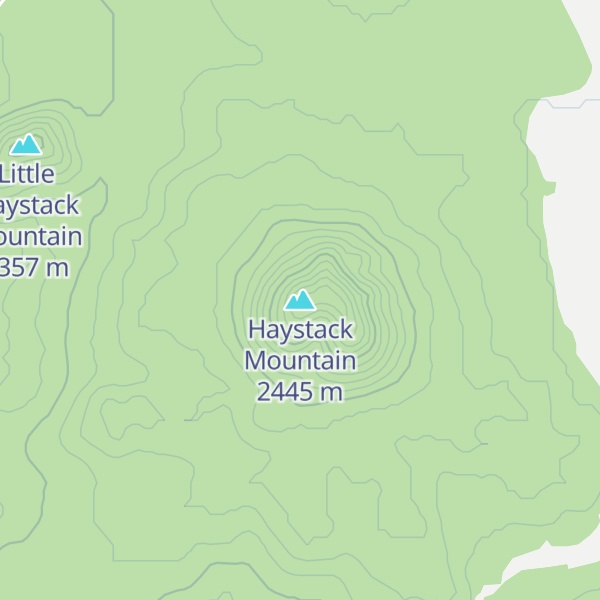 Map of Haystack Mountain