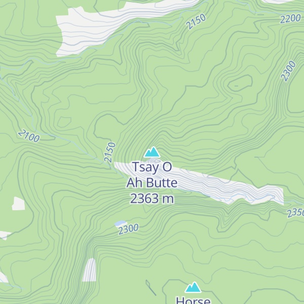 Map of Tsay O Ah Butte