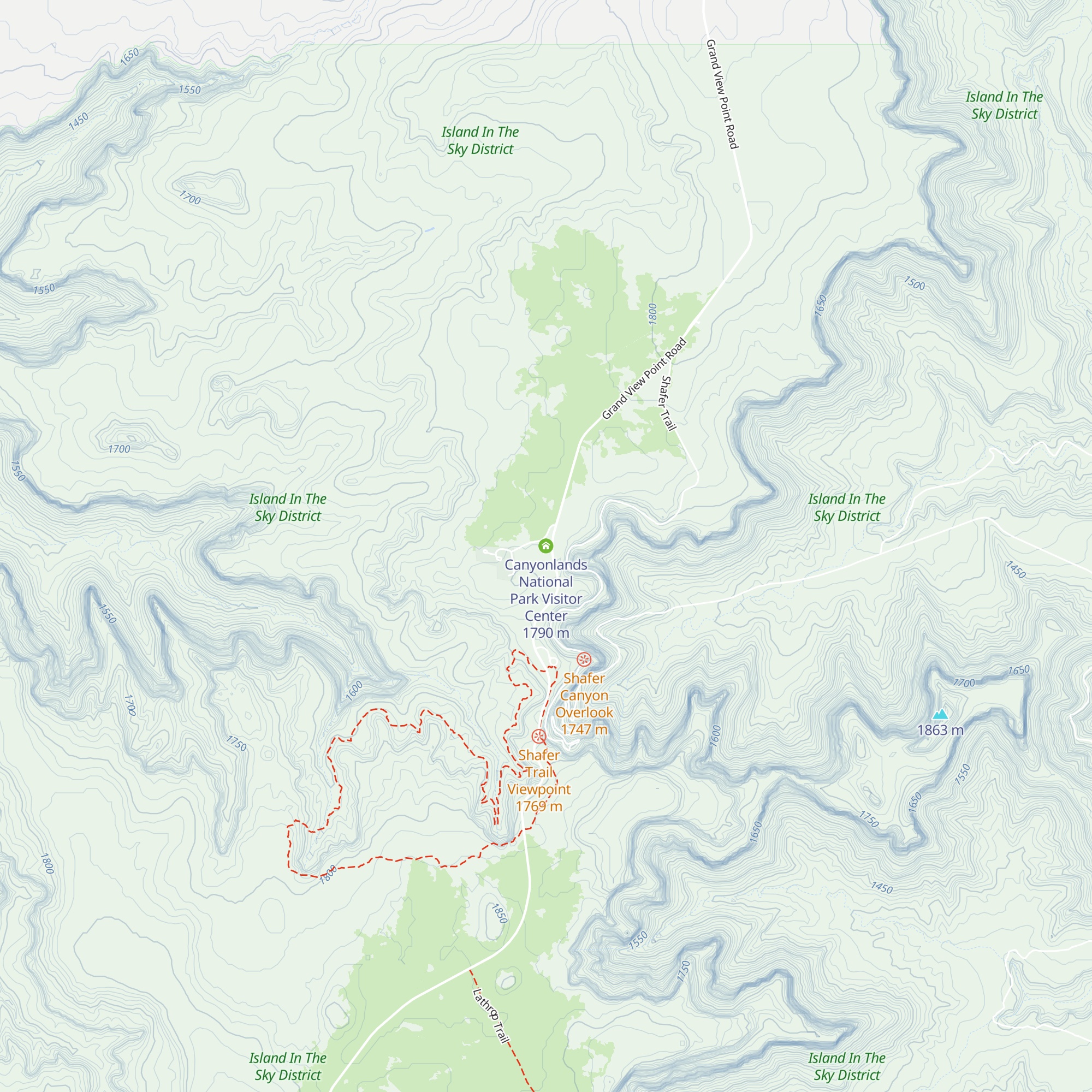 Canyonlands National Park Visitor Center map