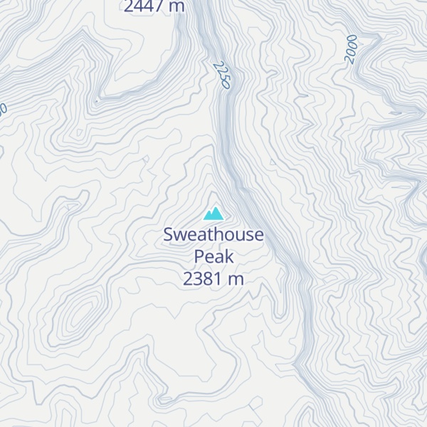 Map of Sweathouse Peak