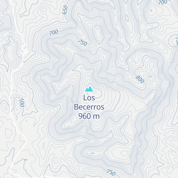 Map of Los Becerros