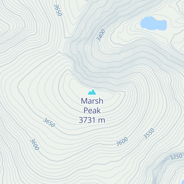 Map of Marsh Peak