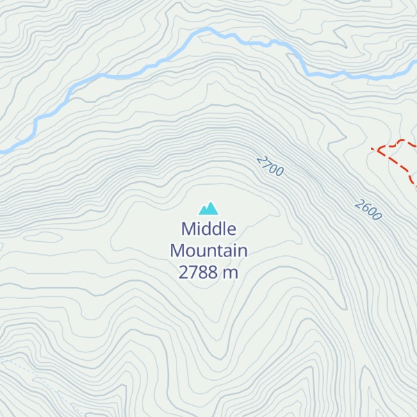 Map of Middle Mountain