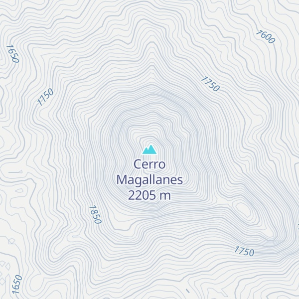 Map of Cerro Magallanes