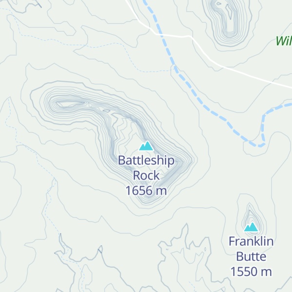 Map of Battleship Rock