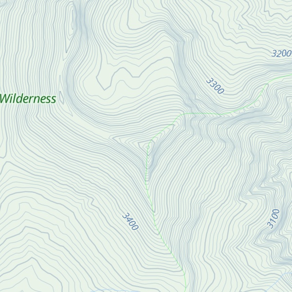 Map of Thorofare Mountain