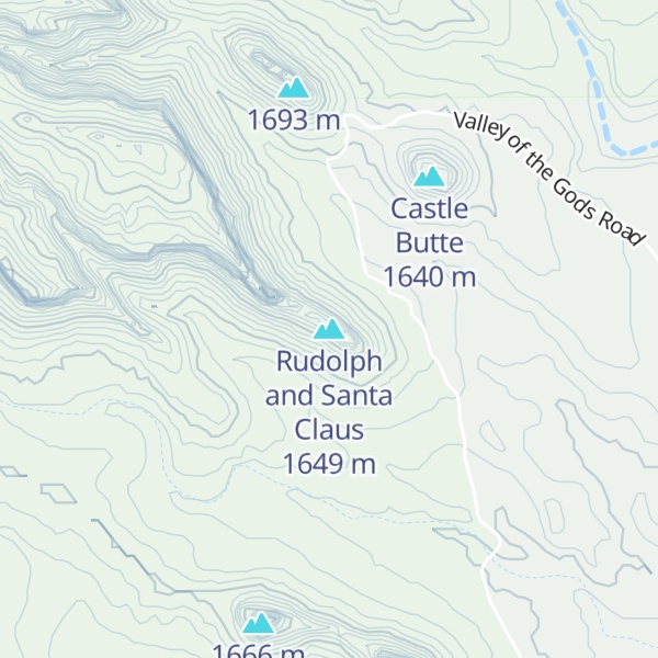 Map of Rudolph and Santa Claus