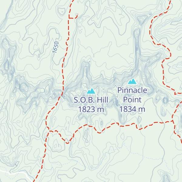 Map of S.O.B. Hill