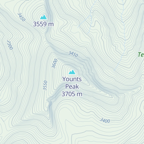 Map of Younts Peak