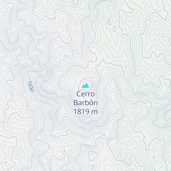 Map of Cerro Barbón