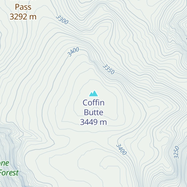 Map of Coffin Butte
