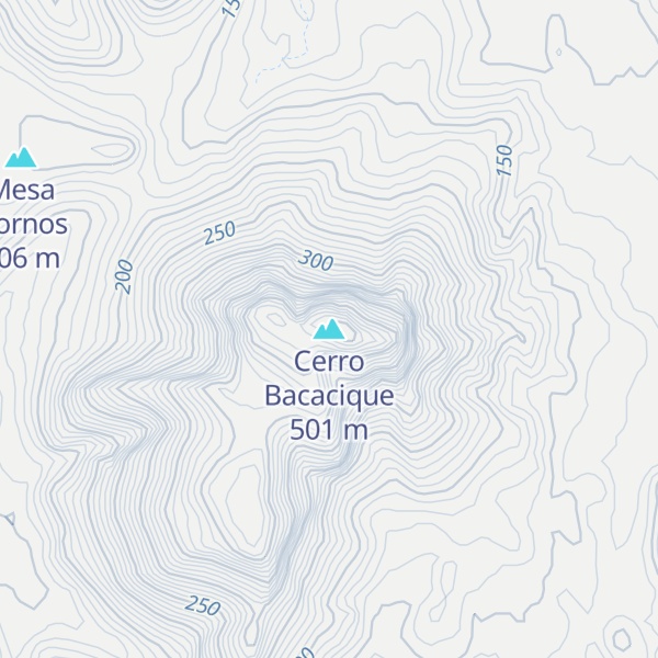 Map of Cerro Bacacique