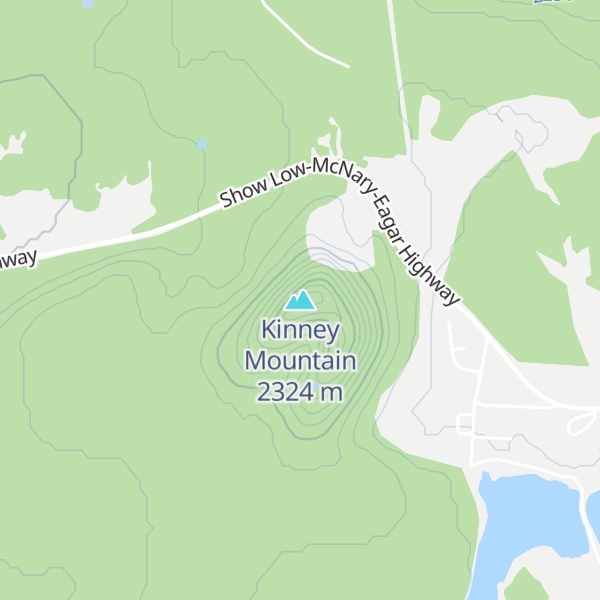 Map of Kinney Mountain