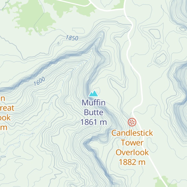 Map of Muffin Butte