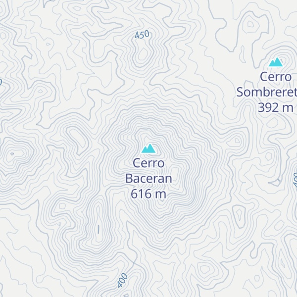 Map of Cerro Baceran