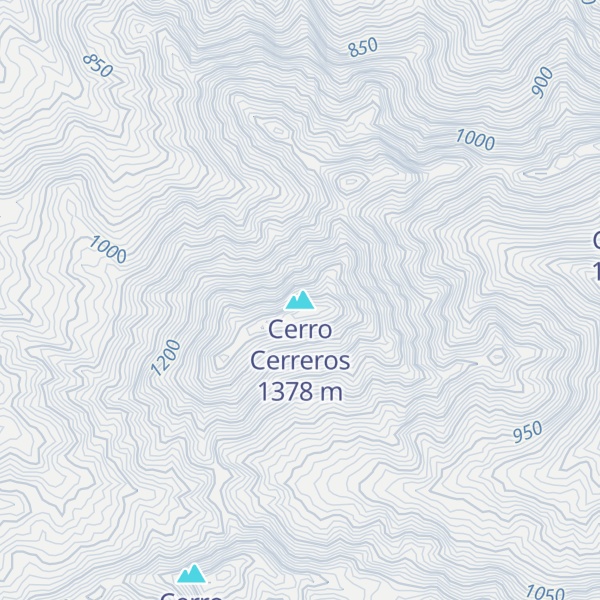 Map of Cerro Cerreros