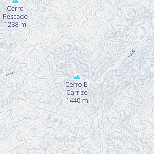 Map of Cerro El Carrizo