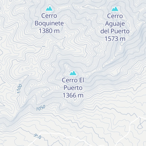 Map of Cerro El Puerto