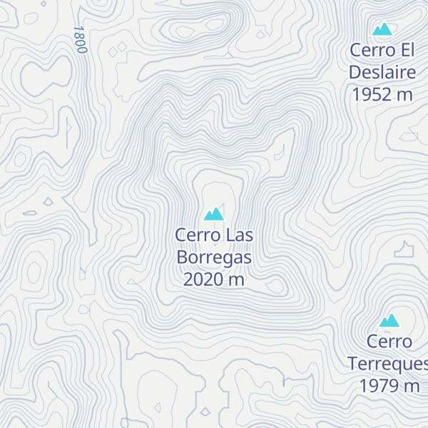 Map of Cerro Las Borregas