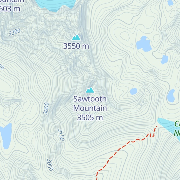 Map of Sawtooth Mountain