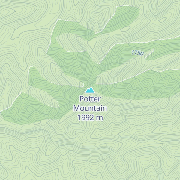 Map of Potter Mountain
