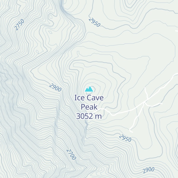 Map of Ice Cave Peak