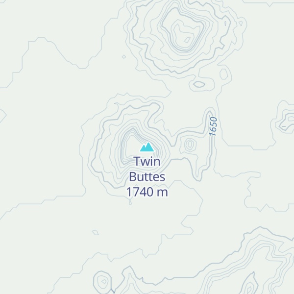 Map of Twin Buttes