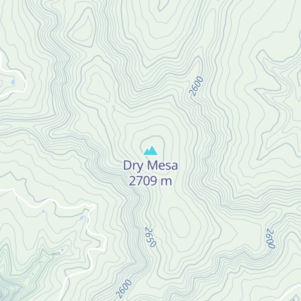 Map of Dry Mesa