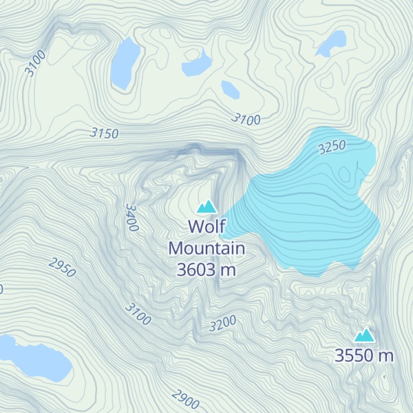 Map of Wolf Mountain